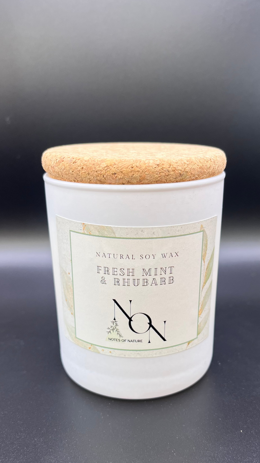 Fresh Mint & Rhubarb - Handmade Irish Soy Wax Candle