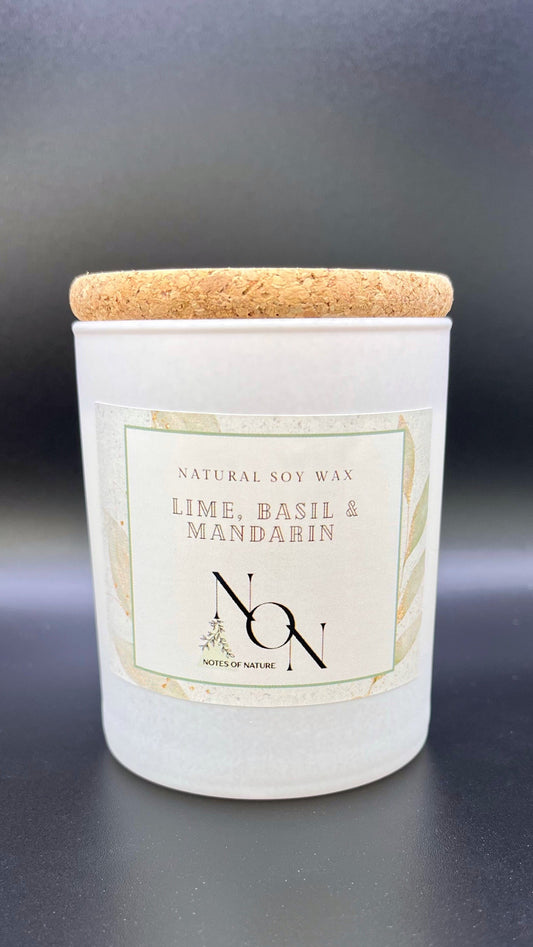 Lime, Basil & Mandarin- Handmade Irish Soy Wax Candle