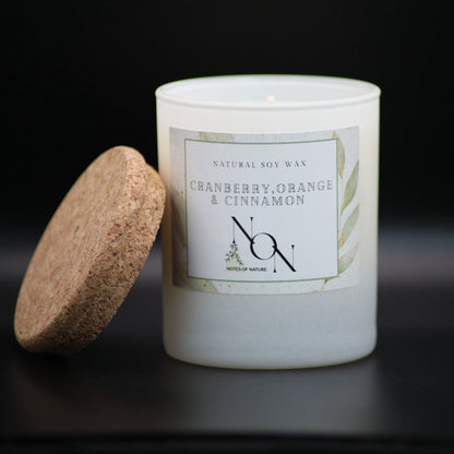 Cranberry, Orange & Cinnamon - Handmade Irish Soy Wax Candle